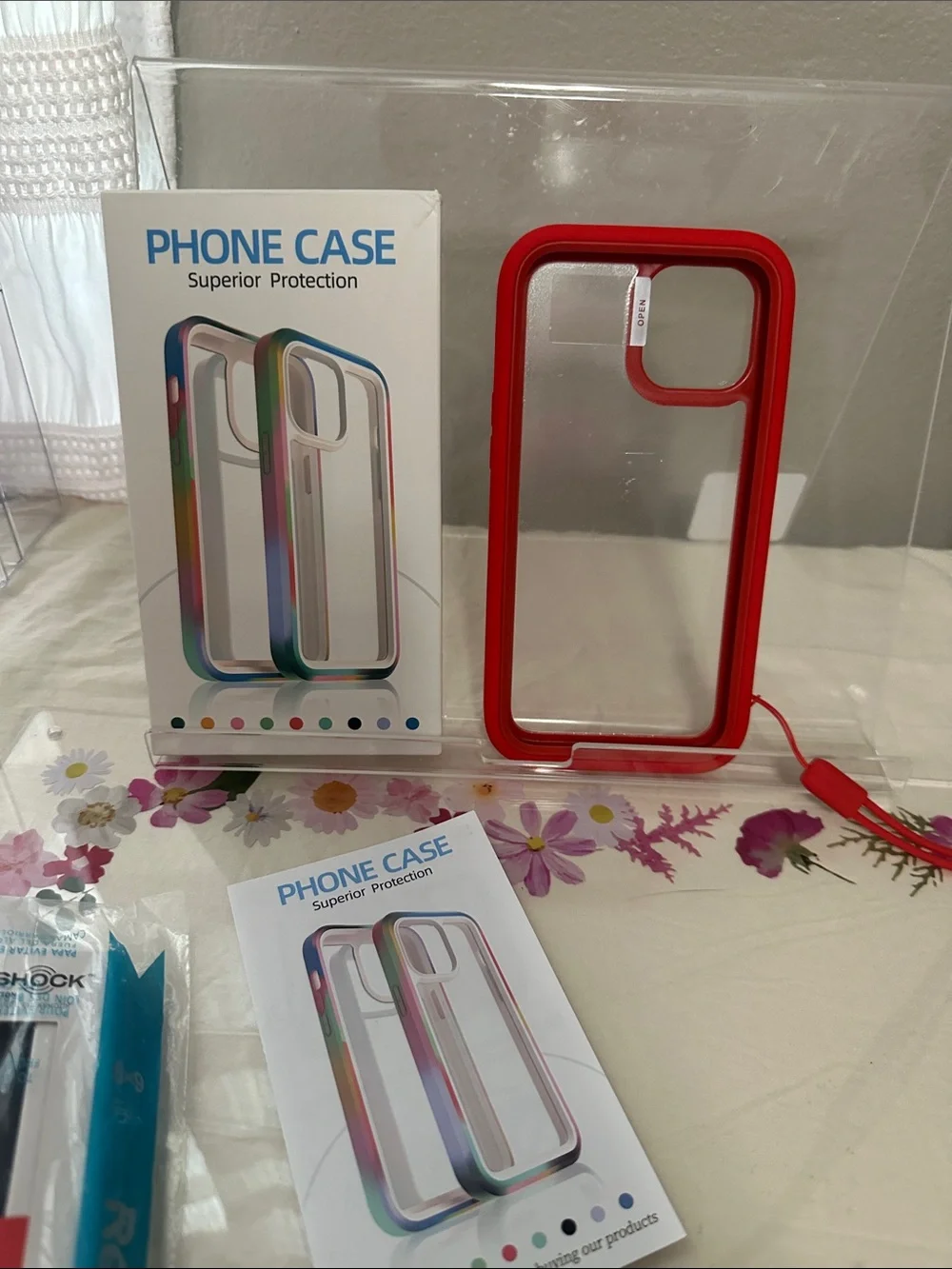 Red Phone Case - Clear Back Protective Case IPhone 12 Pro Max NWT